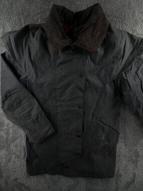 Barbour WK Backhouse Waxed Jacket Men Outdoors Snap Flannel Lined XS 36 Adult